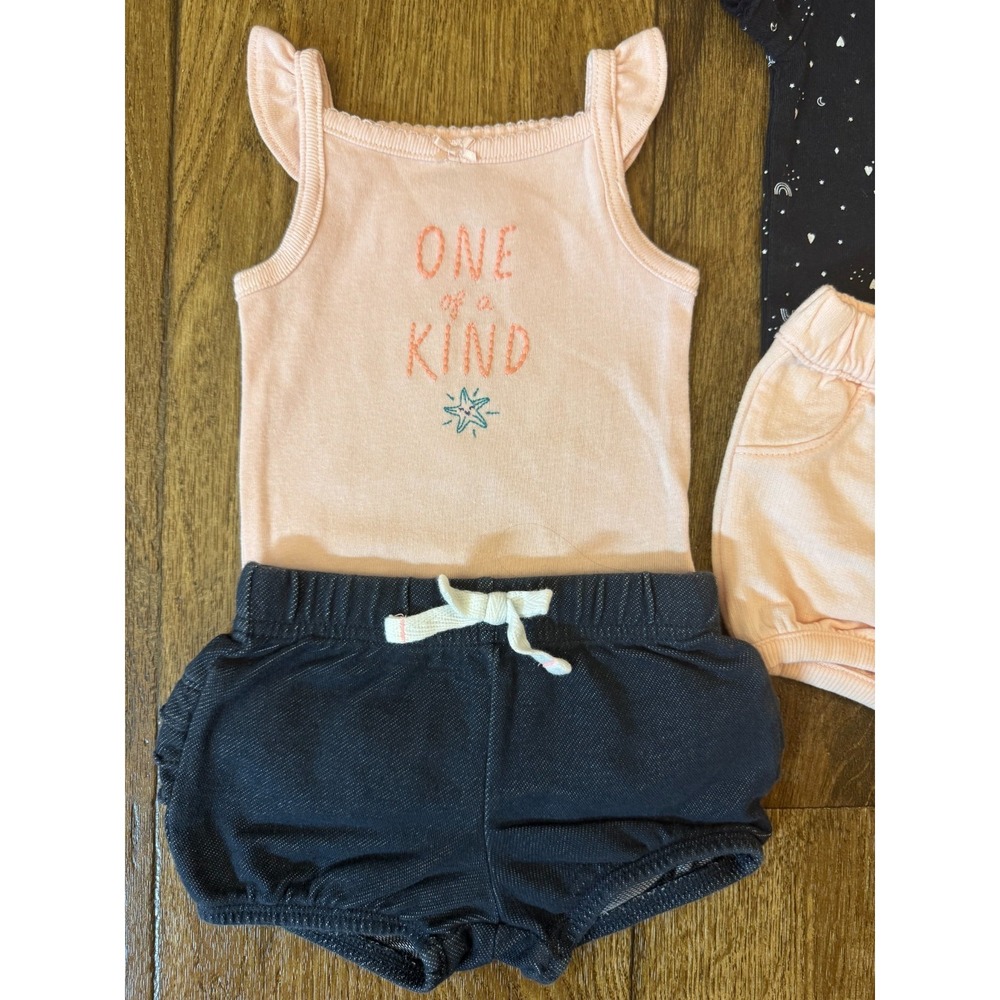 Carter's Baby Clothes Girl 3 Months Outfits Bodysuit Tank Tops Shirts Shorts Lot - Picture 8 of 12